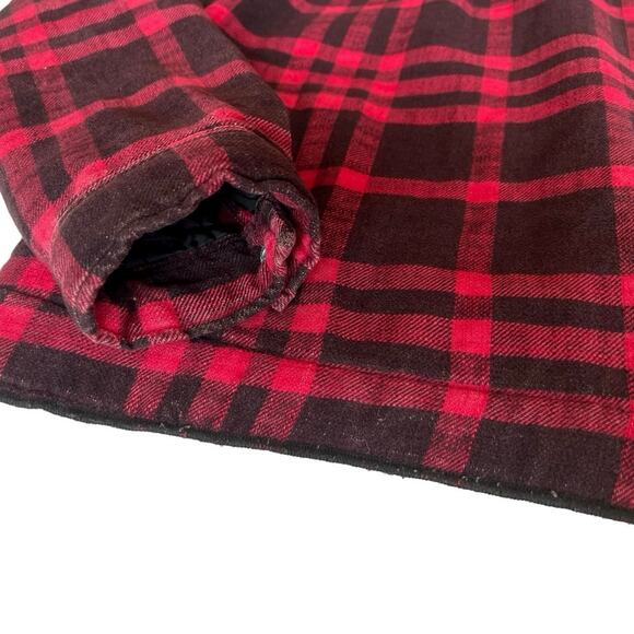 Urban Outfitters BDG Cropped Plaid Shacket Black Red Flannel Boxy Jacket Small - Picture 9 of 15